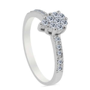 l’étoile Palladium Diamond Ring D-6806