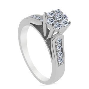 delisjøzə Palladium Diamond Ring D-6790