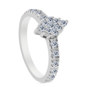 Merveilleux Palladium Diamond Ring D-6843