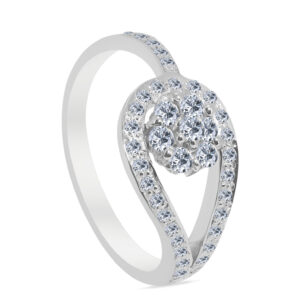 Moitié Palladium Diamond Ring D-6856