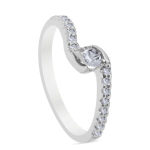 Chéri Palladium Diamond Ring D-6858