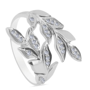 melɑ̃kɔljə Palladium Diamond Ring D-6861