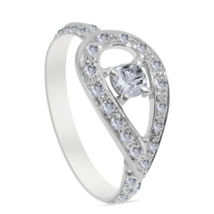 ɛfɛɾvɛssɑ̃sə Palladium Diamond Ring D-6867