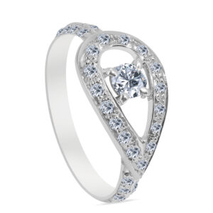 ɛfɛɾvɛssɑ̃sə Palladium Diamond Ring D-6867