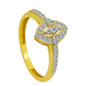 ɛ̃kɾwajablə 18K Gold Diamond Ring D-6875