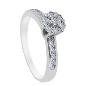 Delisjøzə Palladium Diamond Ring D-6871