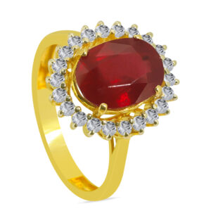 Evocative 18K Gold Diamond Ring D-6888