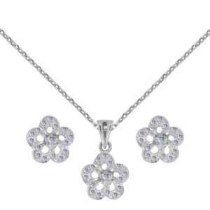 Fleur Palladium Diamond Set # D-6933,34