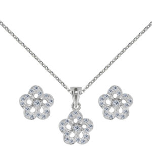 Fleur Palladium Diamond Set # D-6933,34