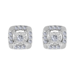 Ange Palladium Diamond Ear Rings D-6935