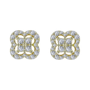 Papillon 18k Gold Diamond Ear rings D-6947