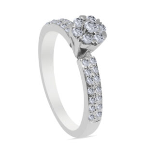 Fromage Palladium Diamond Ring D-6851