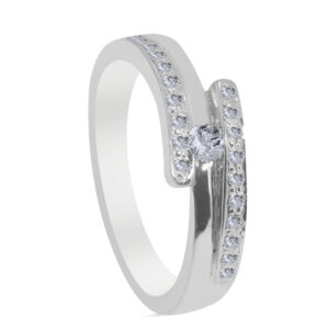 Petit Palladium Diamond Ring D-6870