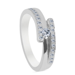 Petit Palladium Diamond Ring D-6870