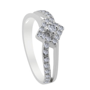 Flèche Palladium Diamond Ring D-6923