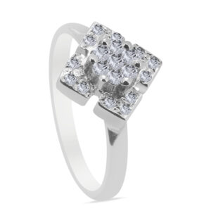 Bisou Palladium Diamond Ring D-6924