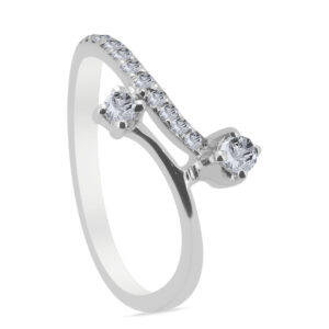 Nerveux Palladium Diamond Ring D-6925