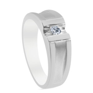 Facile Palladium Diamond Ring D-6890