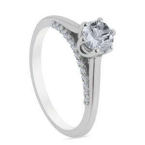 Aimer 18K White Gold Diamond Ring D-6993