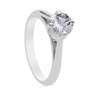 meilleur 18K White Gold Diamond Ring D-7014