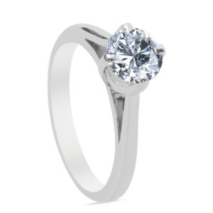 meilleur 18K White Gold Diamond Ring D-7014