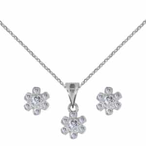 fluer Palladium Diamond Set # D-6778,79