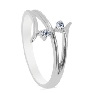 foncé Palladium Diamond Ring D-6859