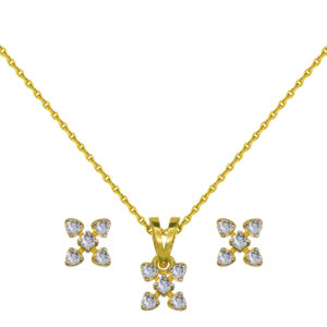 18K Gold Diamond Set D-7016,17
