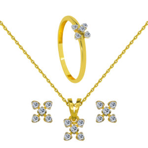 18K Gold Diamond Set D-7016,17,18