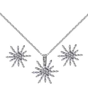 Noémie Palladium Diamond Set # D-7030,31
