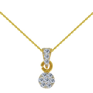 mjɛtə 18K Gold Diamond Pendant D-6841