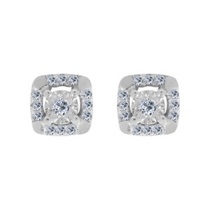 Ange Palladium Diamond Ear Rings D-6935