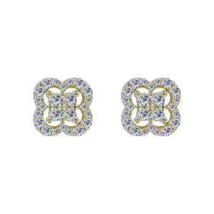 Papillon 18k Gold Diamond Ear rings D-6947