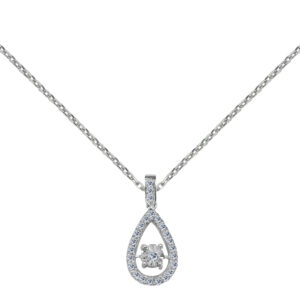 Éléanor Palladium Diamond Pendant D-7037