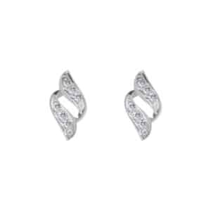 Magnifique Palladium Diamond Ear Rings D-7051