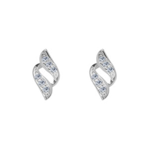 Magnifique Palladium Diamond Ear Rings D-7051