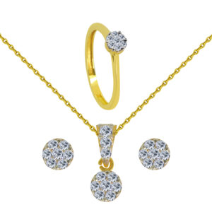 18K Gold Diamond Set D-6840,41,6444