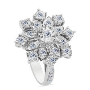 Solène Palladium Diamond Ring D-7065