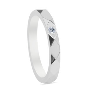 Palladium Gents Diamond Ring D-7068