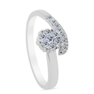 Léontine Palladium Diamond Ring D-7072