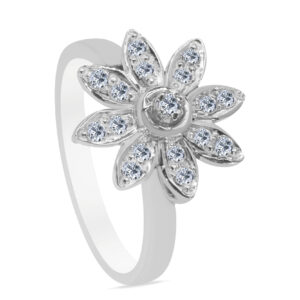 Inès Palladium Diamond Ring D-7073
