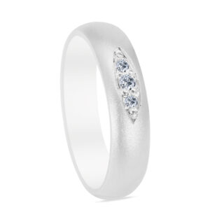 Camélia Palladium Diamond Ring D-7074
