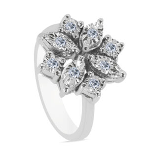 Haydée Palladium Diamond Ring D-7076