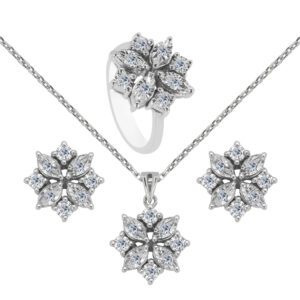 Haydée Palladium Diamond Set D-,7076,78,79