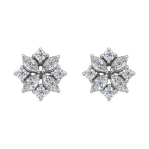 Haydée Palladium Diamond Ear Rings D-7078