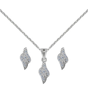 Agathe Palladium Diamond Set # D-7083,84