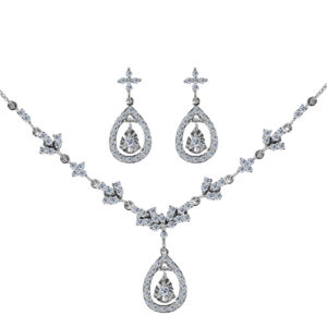 Agnès Palladium Diamond Set D-7085,86