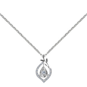 Brigitte Palladium Diamond Pendant D-7093