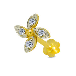 18K Gold Nose Pin D-7098