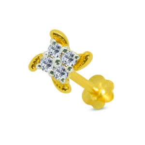 18K Gold Nose Pin D-7099